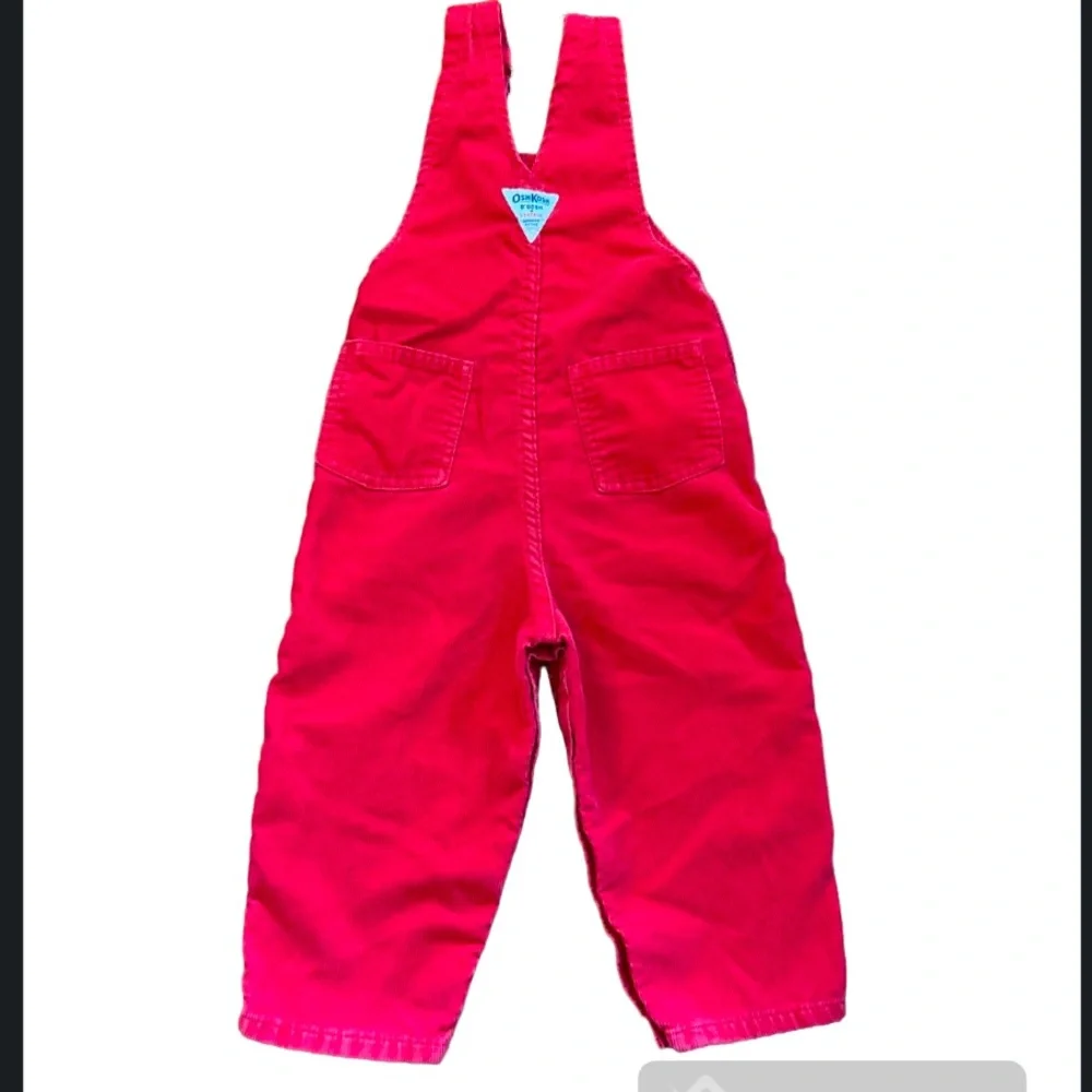 Vintage Oshkosh B'Gosh Red Corduroy Overalls Size:3T
